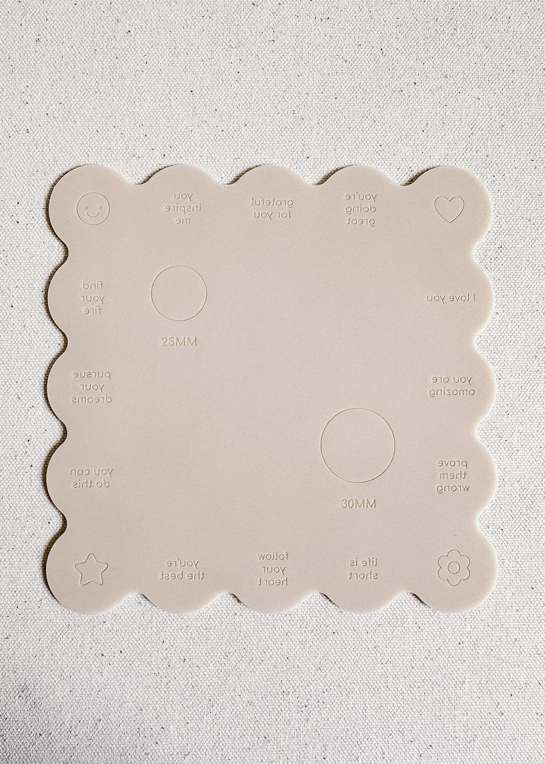 Silicone mat guide, wax seal, stencil, cheat sheet, template, DIY, affirmations, non-stick surface, wax seal stamp, premade, reversible image 4