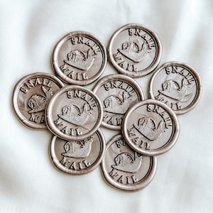 Set van 9 Slakkenpost lakzegels, Stickers, Zelfklevend, DIY Lakzegel, Zegelstempel, Feest, Uitnodigingen, Cadeau, Gewoon voor de lol, Brieven, Dagboek