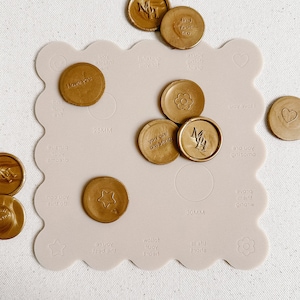 Guide pour tapis en silicone, cachet de cire, pochoir, aide-mémoire, modèle, DIY, affirmations de soi, surface antiadhésive, tampon de cachet de cire, prêt à l'emploi, réversible