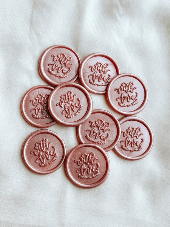 Set of 9 With Love Wax Seals, Stickers, Self-adhesive, Botanical, DIY Wax  Seal, Wedding Invitation, Save the Date, Seal Stamp, Gift, Mail 
