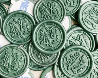 Set of 9 Letter wax seals, Stickers, Self-adhesive, Monogram, Initials, Personalize, DIY Wax Seal, Wedding Invitation, Seal stamp, Custom