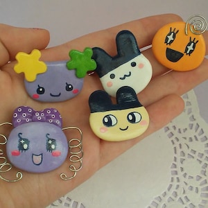 Tamagotchi Brooches - Handmade & OOAK