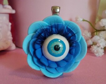 Eyeris: Blue Zinnia bezel - OOAK - SALE