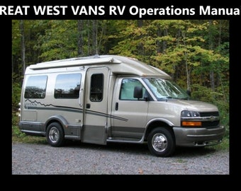 GREAT WEST VANS Operations Manual - 275pgs for Rv Motorhome Furnace a/c & Appliance Service and Repair