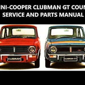 AUSTIN MINI COOPER Clubman Workshop & Parts Manuals 530pg Service Repair Manual and Exploded Diagrams Part Numbers for Countryman Moke S Van