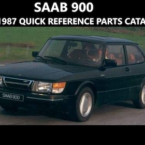 SAAB 900 Quick Reference Parts Catalog -180pg for 1979 to 1987 900GL 900GLE 900EMS Turbo Models with Detailed Diagrams & Part Manual