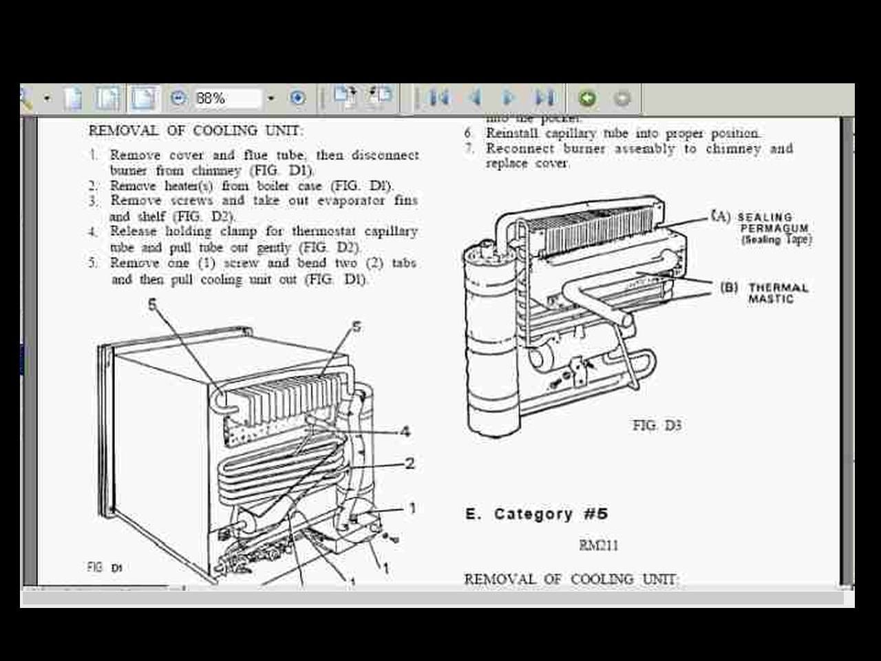 DOMETIC RV Motorhome Refrigerator Service Manual Set 720 Pages for Campers 5th Wheels Frig