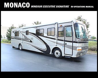 MONACO RV Motorhome Service Manual 520pg for Windsor Signature Executive Operation Maintenance Appliance Service & Repair for 2000 2001 2002