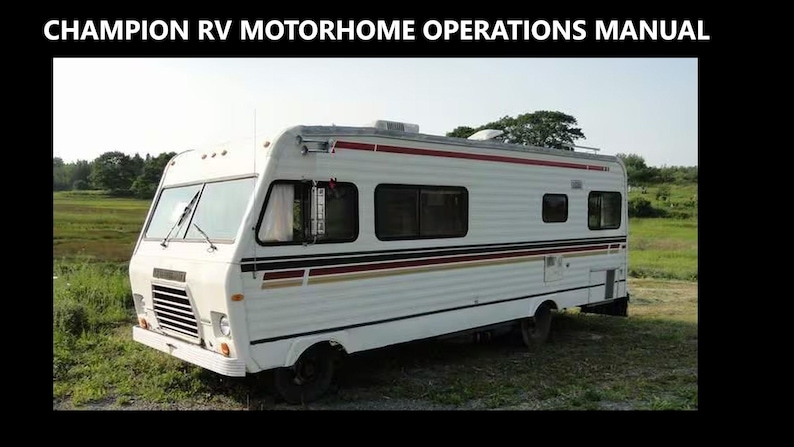 CHAMPION MOTORHOME RV Service Manual Set -900pg W/ Titan Transstar Transvan Mini &amp; Grand Slam ...