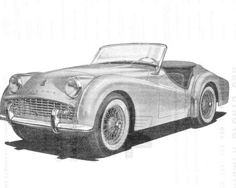 TRIUMPH TR2 TR3 PARTs MANUALs - 265pg Exploded Diagrams Blueprints and Part Number Lists