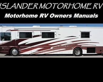 ISLANDER RV Motorhome Operations Manual - 450pg for 1999-2004 RV Service Maintenance & Repair for 2000 2001 2002 2003 Motorcoach Models