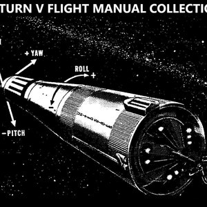 SATURN V Flight Manual-collectie-545pgs met SA 503 506 507-handleidingen en NASA Apollo Space Rocket Service-bedieningsinstructies & diagrammen