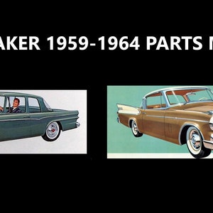 STUDEBAKER 1959 1964 Parts Manual -350pgs with Detailed Exploded Diagrams and Spare Part Number Lists for 59 1960 1961 1962 1963 1964 models