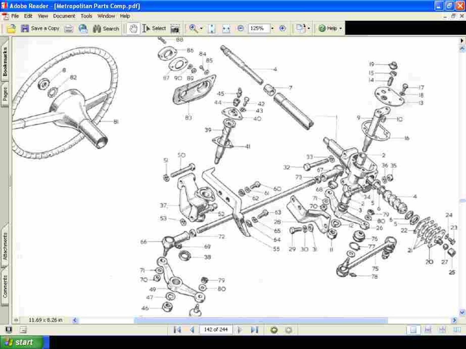 NASH METROPOLITAN Service & Parts Manual 470pg for Metro 1500