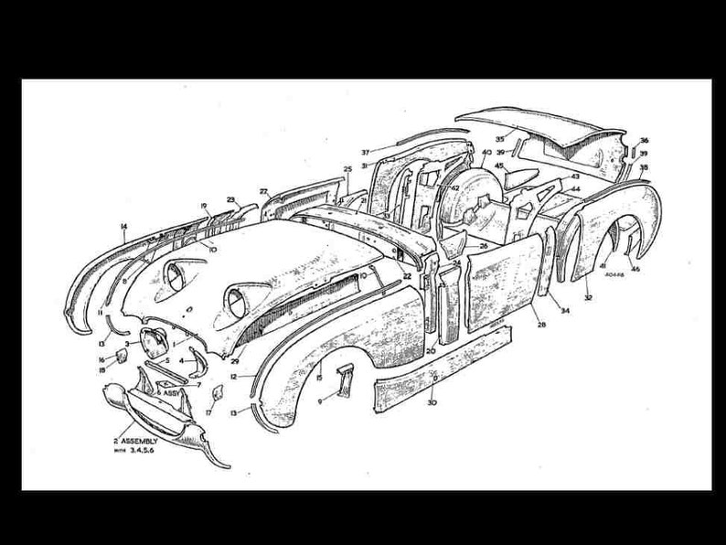 AUSTIN HEALEY Bug Eye Sprite Parts Manuals With Detailed Diagrams for