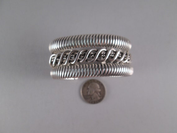 Heavy Studio Sterling Silver Cuff Bracelet, Gas P… - image 3