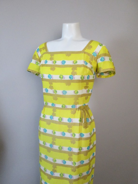 1950s JEANNETTE ALEXANDER Vintage Cotton Day Dress