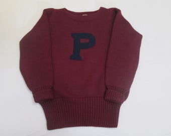 花リム　ペンシルベニア大学 校章 エンブレム ピューター　made in USA NCAA ペンシルバニア大学「ペン クエーカーズ」クルーネック