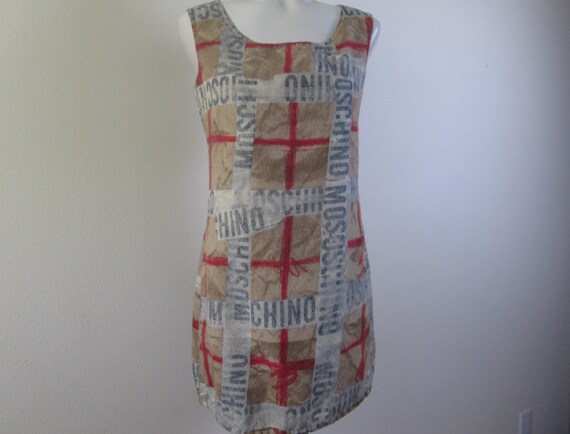 Vintage MOSCHINO Jeans Dress. Graphic 