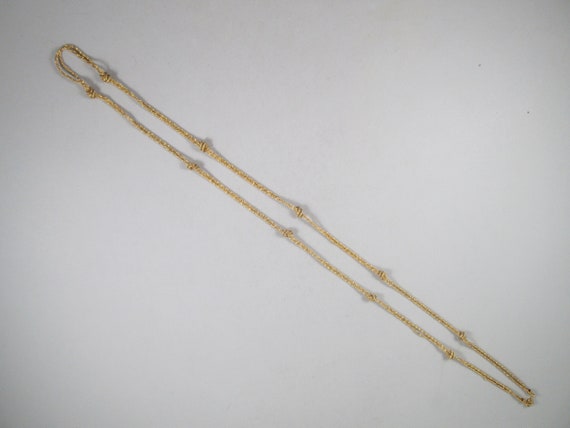 MONET 37" Chain Necklace.  Dainty Gold Plated, Tw… - image 3