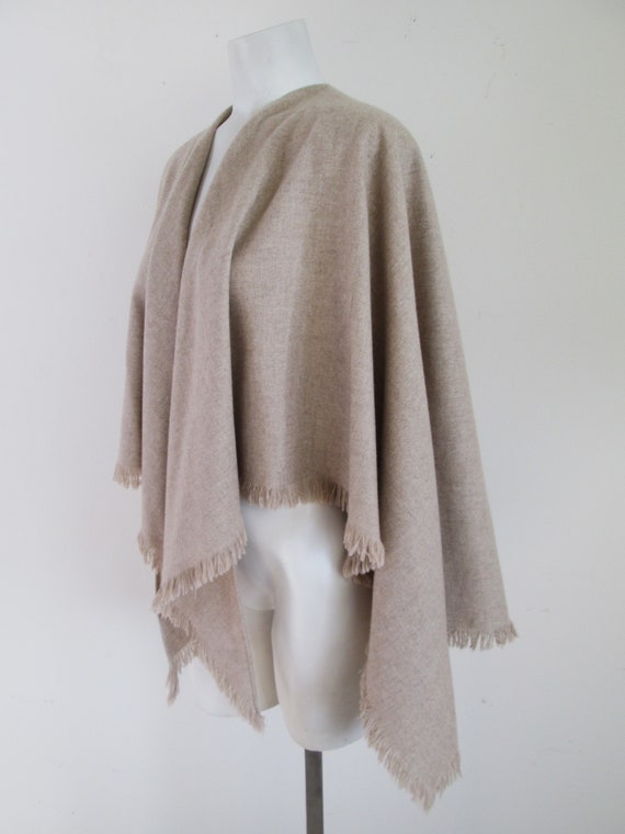 1970s HALSTON Cashmere Cape.  Soft Scottish Cashme