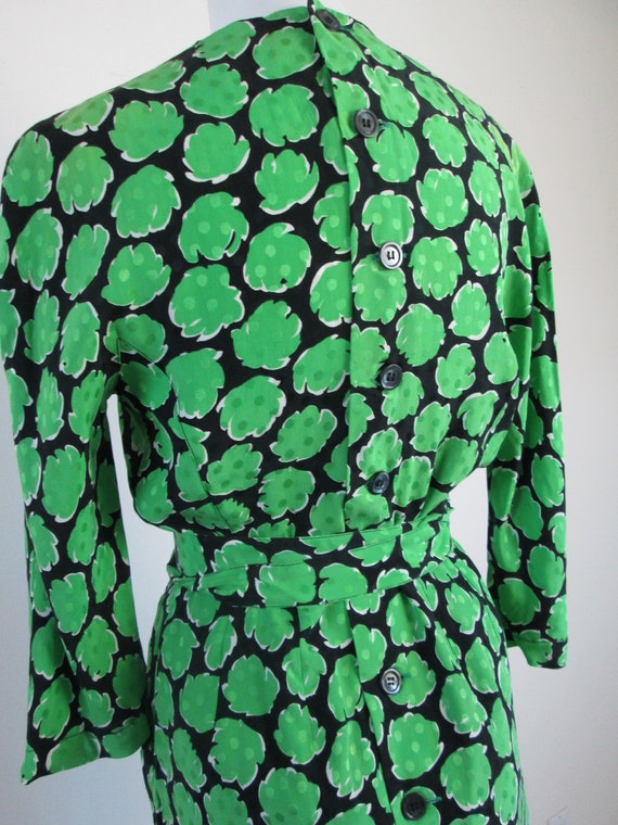 Vintage 1980s GUY LAROCHE Silk Dress.  Short Leng… - image 6