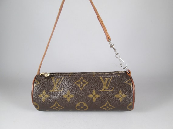 Vintage 1980s Louis Vuitton Monogram Canvas Leather Mini Papillon Pochette