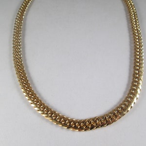 GIVENCHY Signed 24&quot; Necklace.  Gold Plated Curb Links.  Heavy Weight with Double G Clasp.  Authentic Vintage 1980s Designer Jewelry!