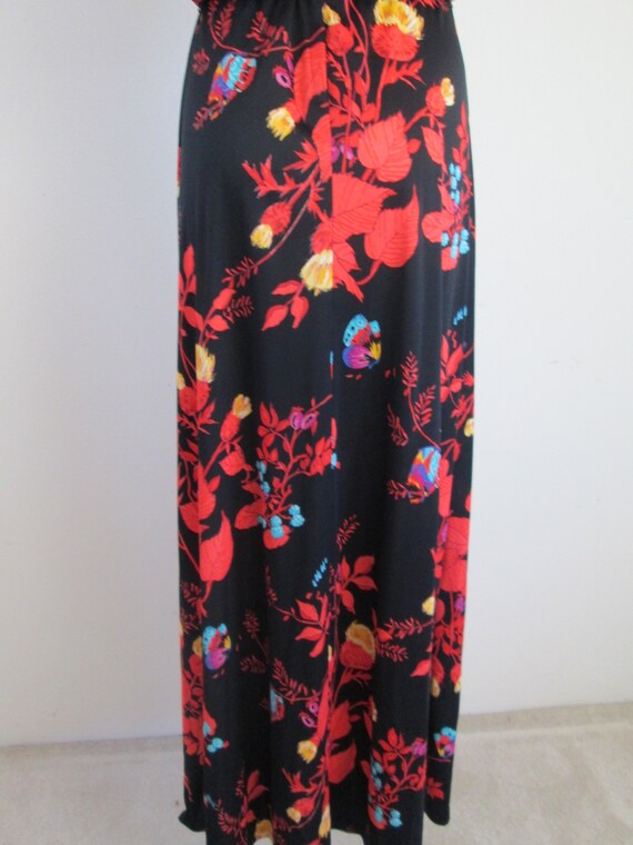 1970s Floral Maxi w/ Sheer Overlay Bodice.  Beaut… - image 6