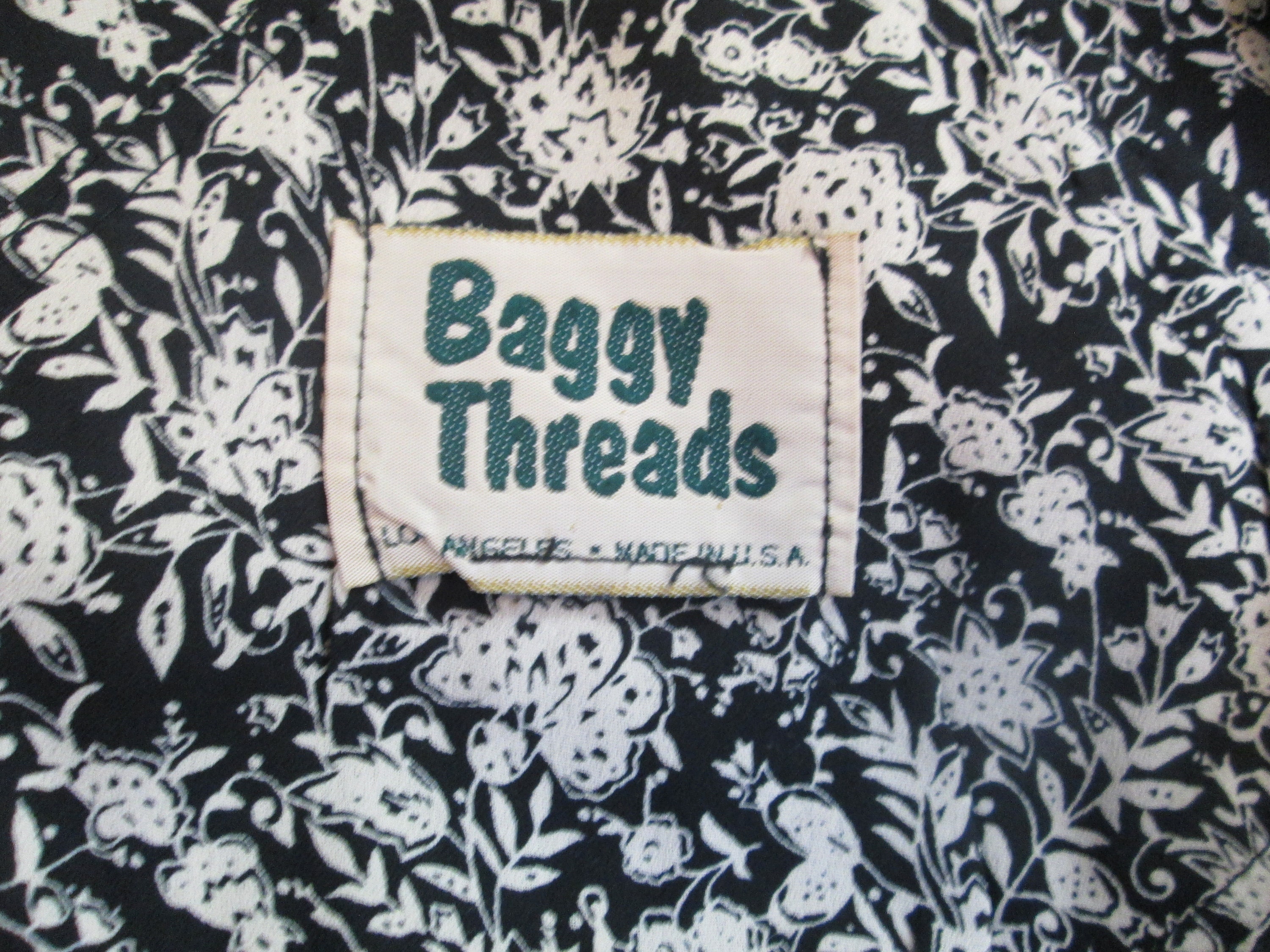 Rare 1970s Rayon Overalls Jumpsuit by BAGGY THREADS