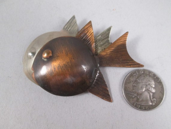 REBAJES Double Fish Brooch.  Unusual Variation in… - image 3