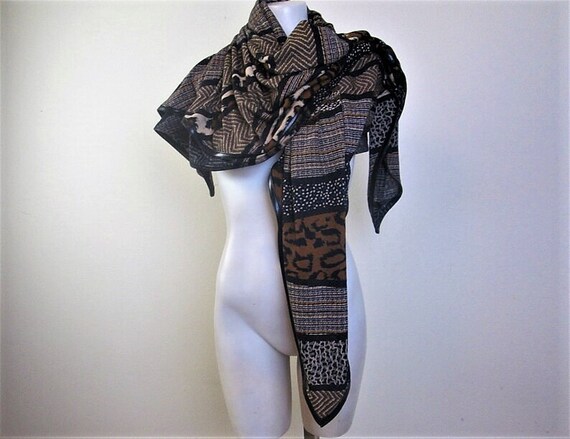 Rare KOOS Van Den Akker Huge Shawl Scarf.  Lambsk… - image 1