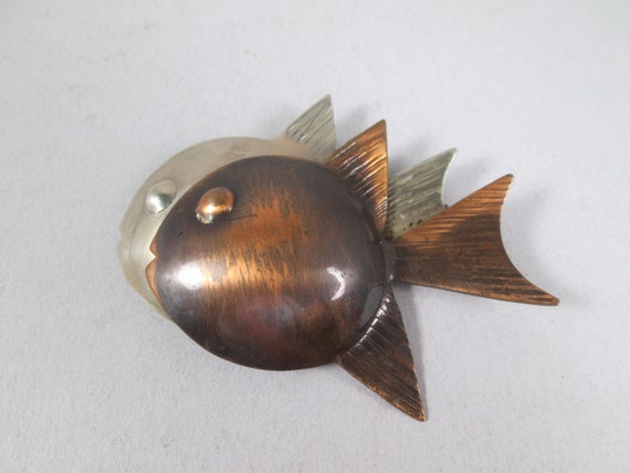 REBAJES Double Fish Brooch.  Unusual Variation in… - image 1