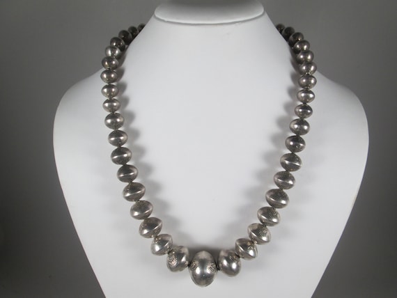 Buy Vintage NAVAJO Pearl Necklace. Exquisite Sterling Silver Stamp