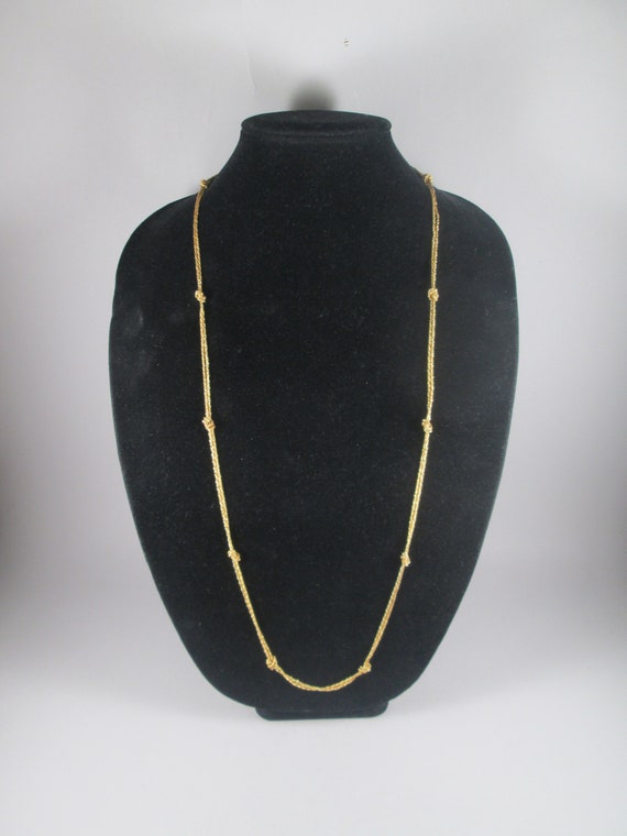MONET 37" Chain Necklace.  Dainty Gold Plated, Tw… - image 4