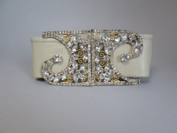 PIERRE CARDIN Ultra Rare Jeweled Belt Buckle.  Ic… - image 1