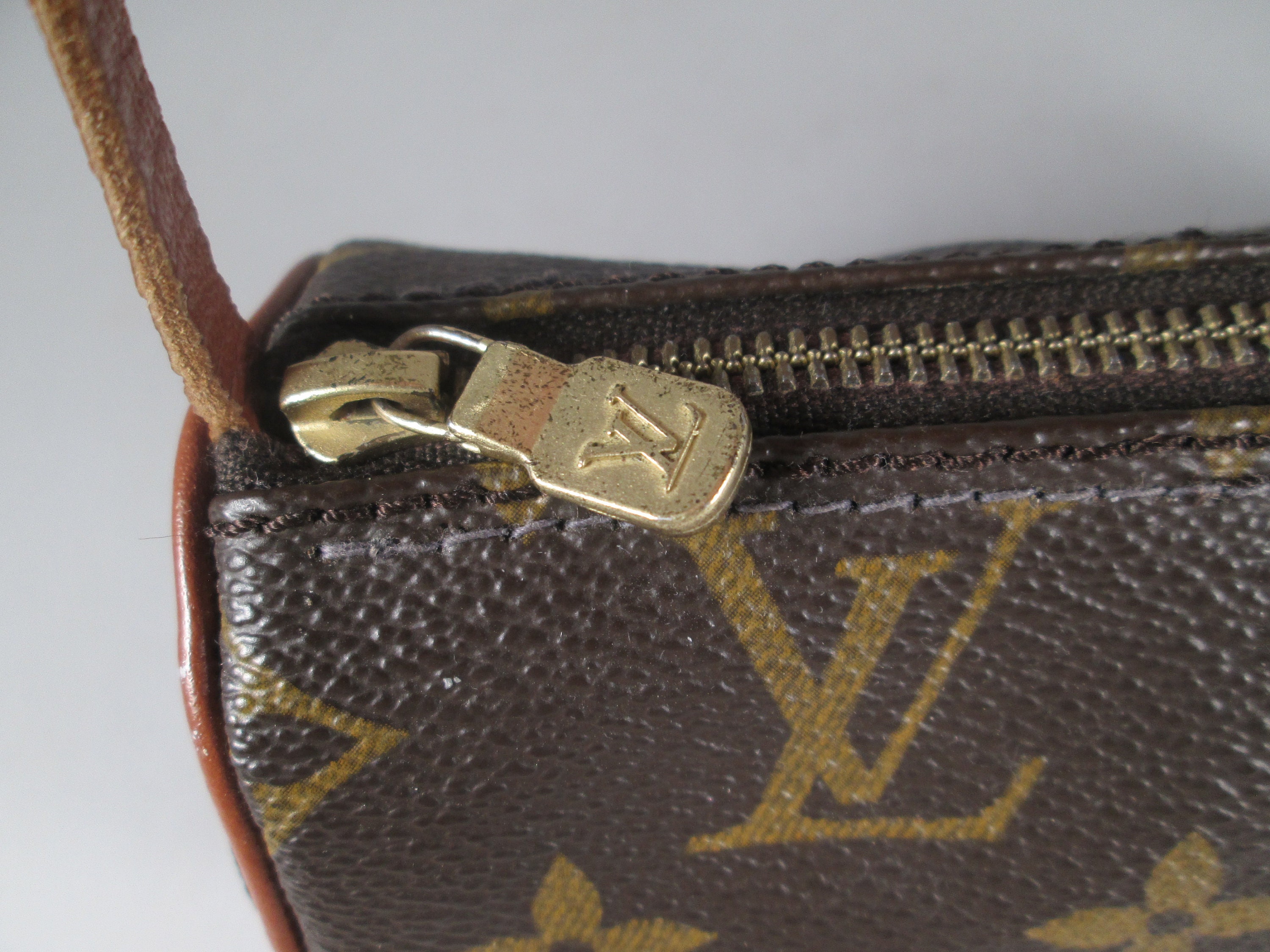 Vintage 1970s Louis Vuitton Monogram Canvas Leather Mini Papillon