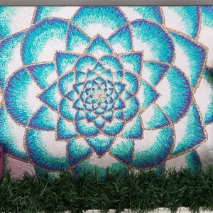 Mandala Wall Art, Textured Canvas Painting, Gold and Blue, Boho Texture Wall decor, Statement Coastal Art, hand painted custom art