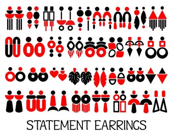 Laser Cut Acrylic Earrings Etsy - statement earrings svg dxf cut files acrylic wood leather cuttable download laser cutting cricut