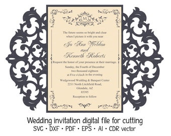 Download Free Paper Cut Invitation Etsy SVG Cut Files
