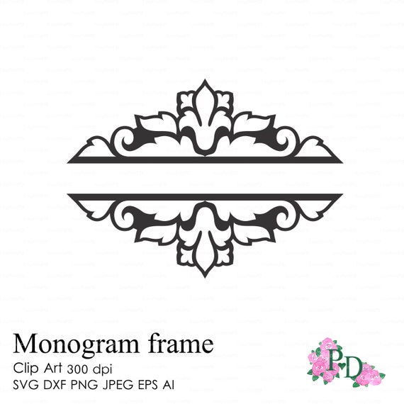 Download Split wedding monogram frames 300 dpi svg dxf ai eps png ...