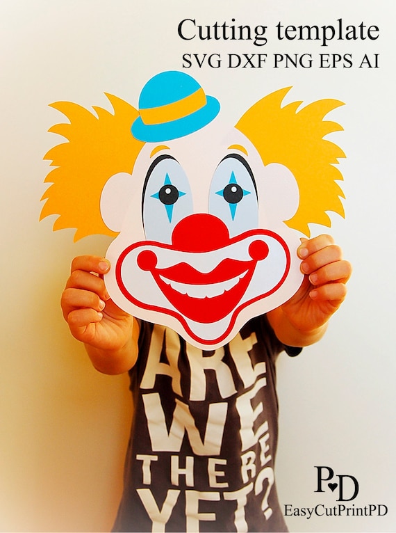 clown circus clipart face template svg eps dxf ai jpg etsy
