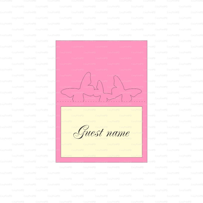 Download Place card butterfly escort wedding cards Studio V.3 DXF ...