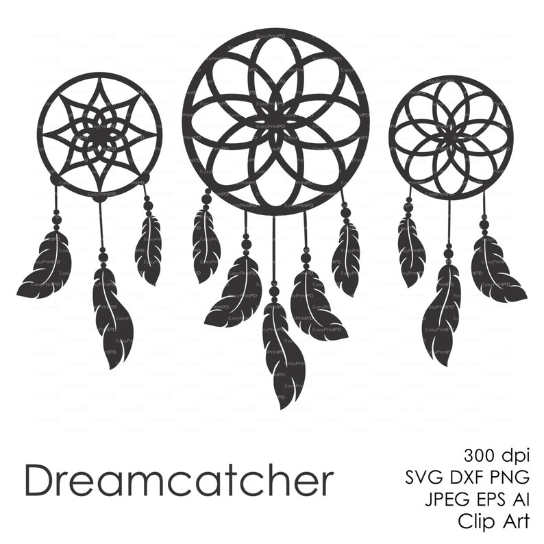 Download Dreamcatcher Feather plume eps svg dxf ai jpg png | Etsy