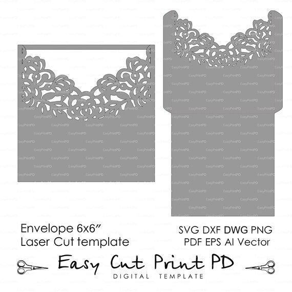Zaproszenie ślubne Koperta Szablonu Wzór Róże Koronki Fałdy Etsy