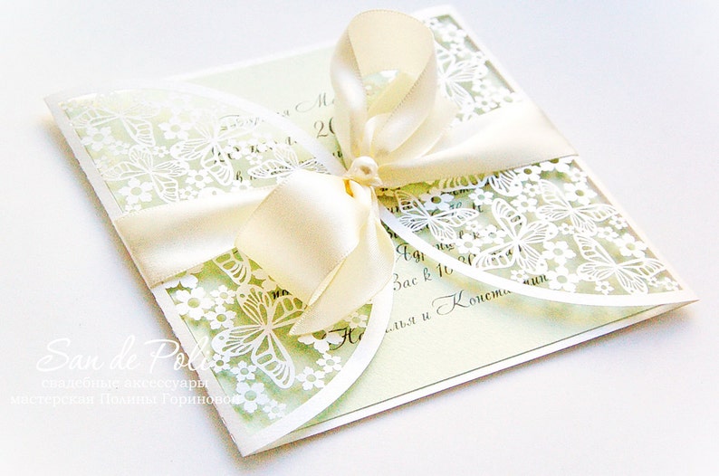 Download BUTTERFLY Wedding invitation Card COVER Template svg dxf ...