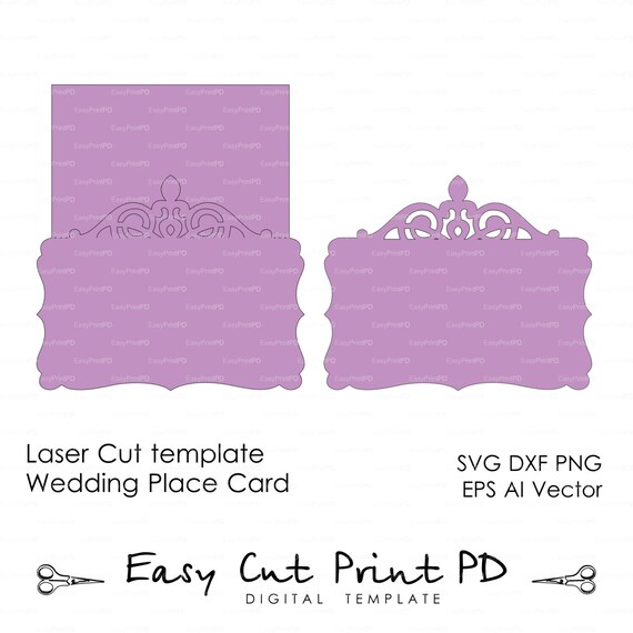 Download Place Card Escort Wedding Cards Svg Dxf Ai Eps Blank Etsy