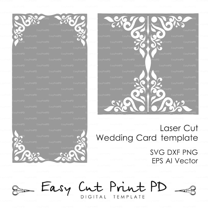 Download Wedding invitation Card Template Lace folds studio V3 svg ...