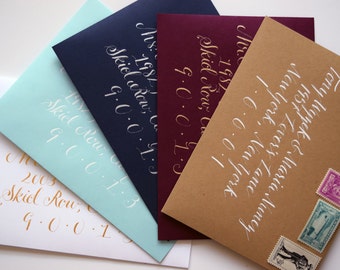 Envelope Samples, Wedding Calligraphy