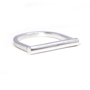 Bar ring silver, ring women, minimalist ring